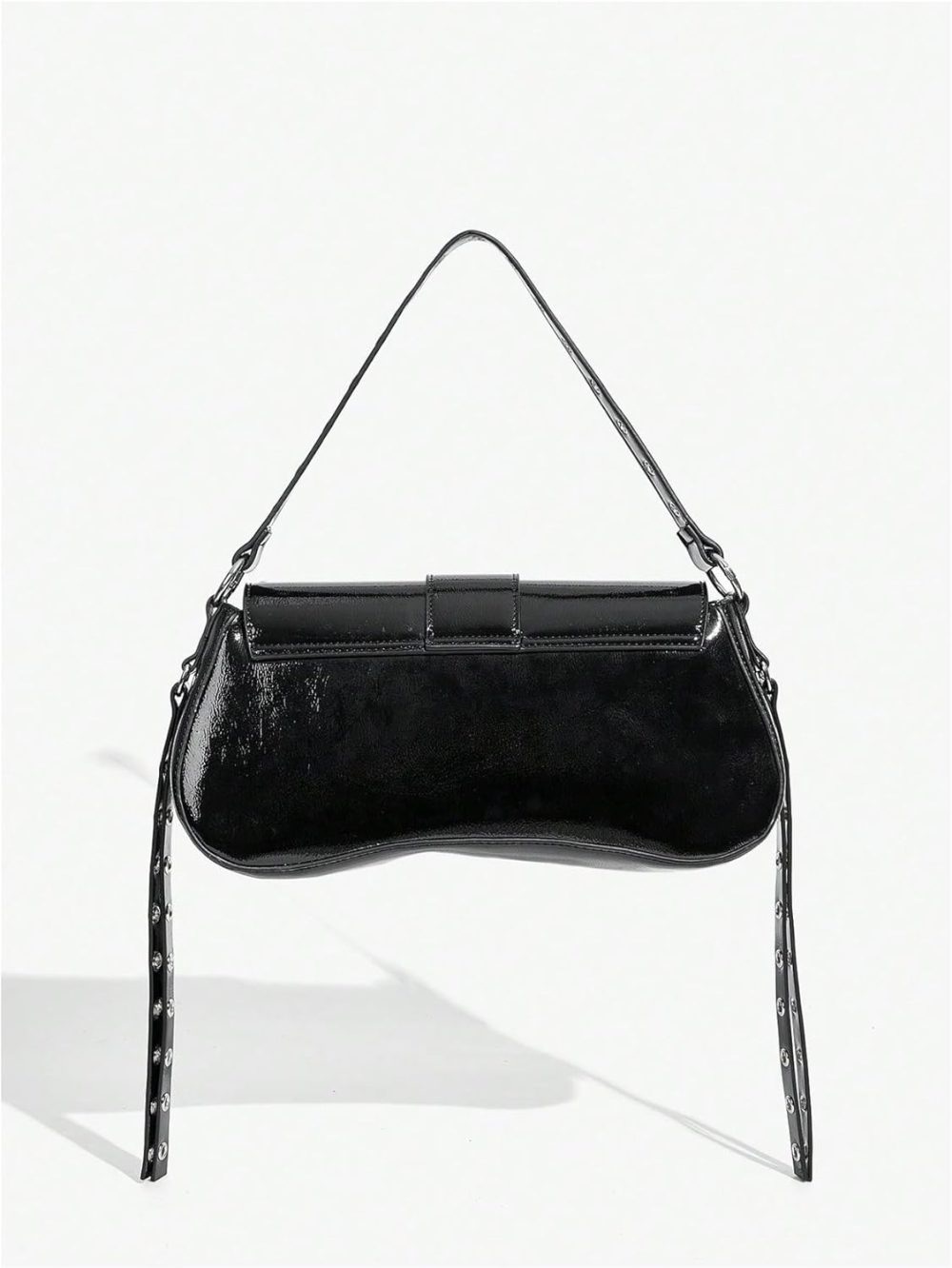 Women's Shoulder Bag Y2K Handbag Rivet Punk Hobo Purse with Buckle - Image 2