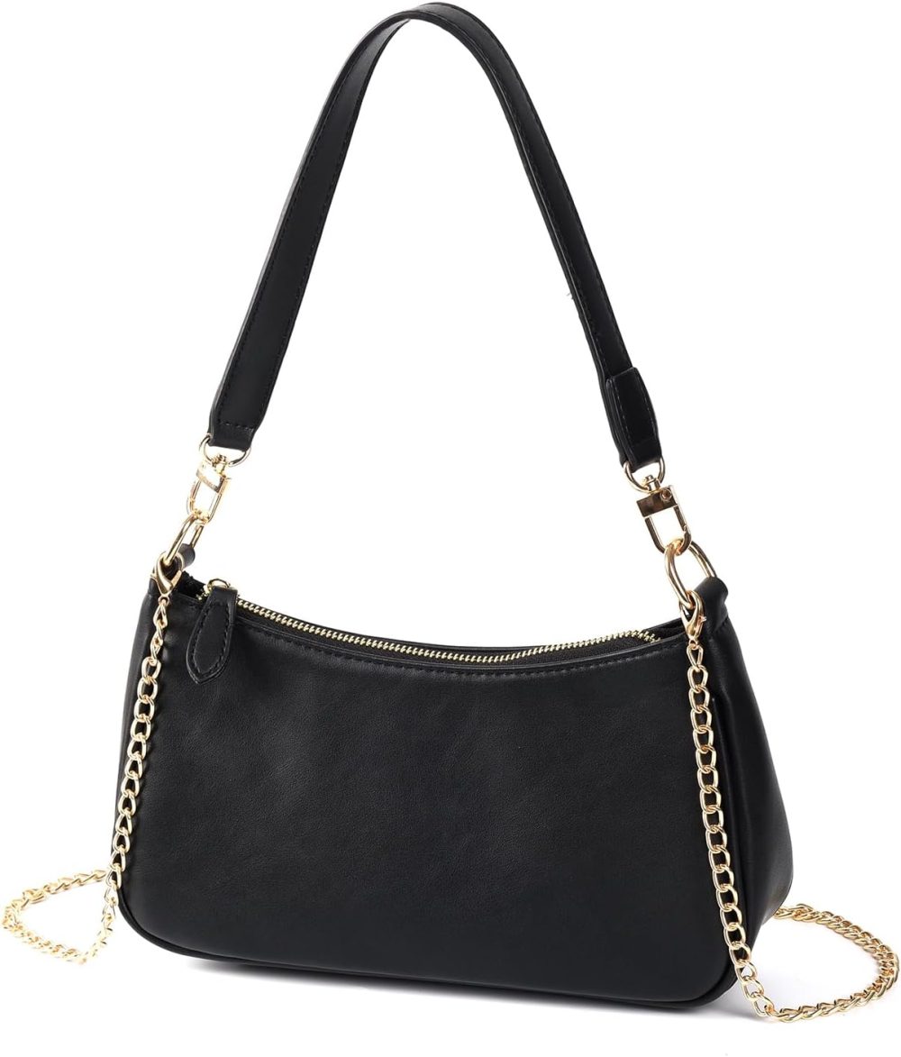 Classic Clutch Tote Handbags,Clutch Purse and Shoulder Purses for Women with 2 Removable Straps - Image 2