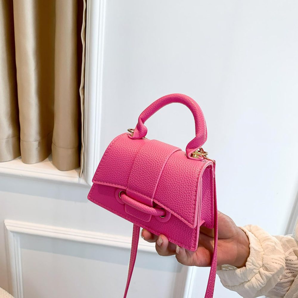 Mini Purses for Women Cute Top Handle Crossbody Bag Stylish Tiny Clutch Handbag with Strap - Image 2