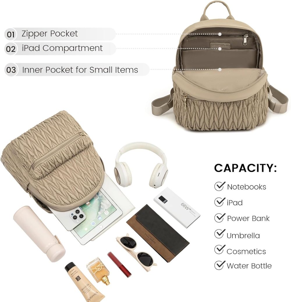 Mini Backpack for Women Light Weight Small Waterproof Backpack Purses Daily Backpack… - Image 2