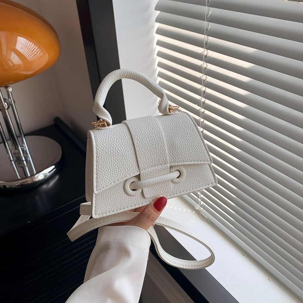 Mini Purses for Women Cute Top Handle Crossbody Bag Stylish Tiny Clutch Handbag with Strap - Image 2